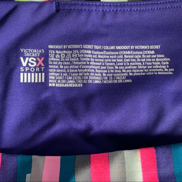 Knockout Victoria’s Secret Tights Bright Multicolour Size Medium - Picture 4 of 4